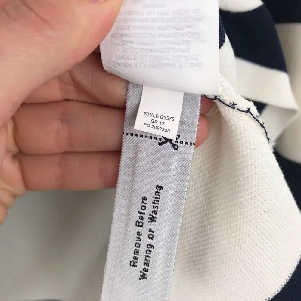 J. Crew striped off shoulder‎ knit top